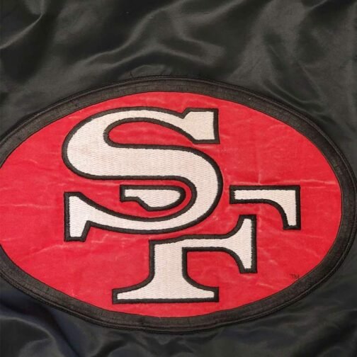 San Francisco 49ers 90s Black Satin Jacket - Image 3