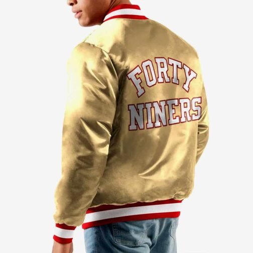 San Francisco 49ers Ace Gold Satin Jacket - Image 2