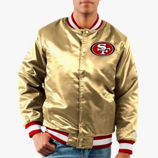 San Francisco 49ers Ace Gold Satin Jacket