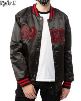 San Francisco 49ers Starter Satin Black Jacket