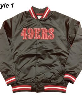 San Francisco 49ers Lightweight Black Satin Jacket