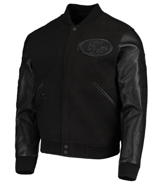 Varsity San Francisco 49ers Black Wool/Leather Jacket