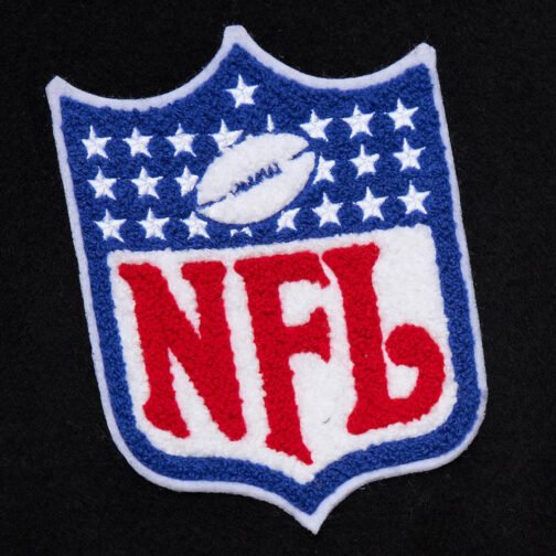 San Francisco 49ers Blackout Vintage Logo Varsity Jacket - Image 7