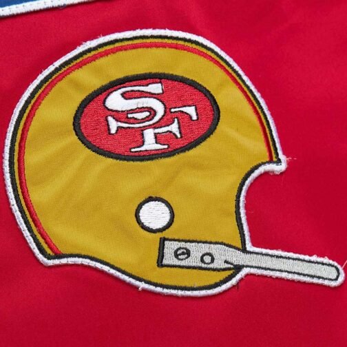 San Francisco 49ers Bomber Lightweight Red Satin Jacket - Image 8