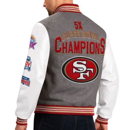 San Francisco 49ers Challenger Varsity Jacket - Image 2