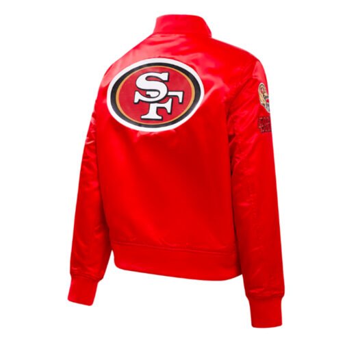 Classic San Francisco 49ers Red Satin Jacket - Image 7