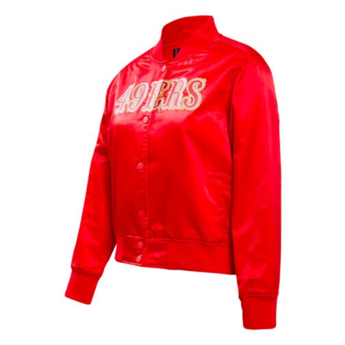 Classic San Francisco 49ers Red Satin Jacket - Image 5