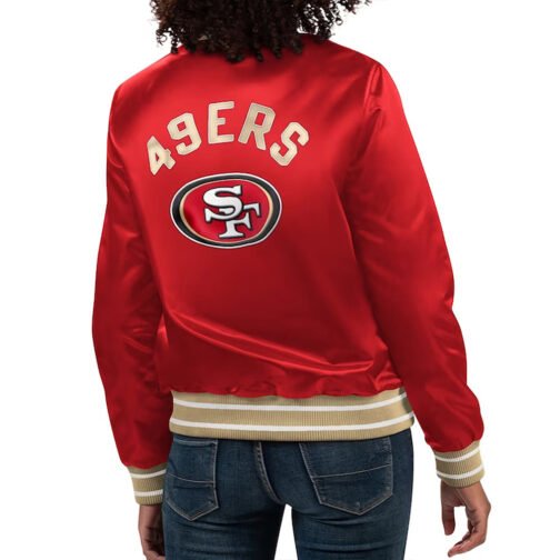 San Francisco 49ers Full Count Red Satin Jacket - Image 2