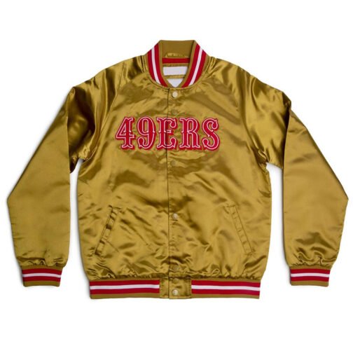 Lightweight San Francisco 49ers Golden Satin Jacket - Image 2