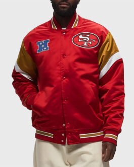 San Francisco 49ers Heavyweight Red Satin Jacket