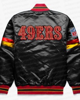 San Francisco 49ers Home Game Black Satin Jacket