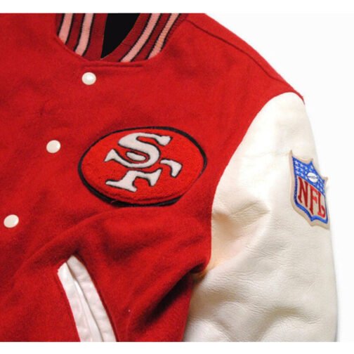 49ers SF Super Bowl Varsity Jacket - Image 3