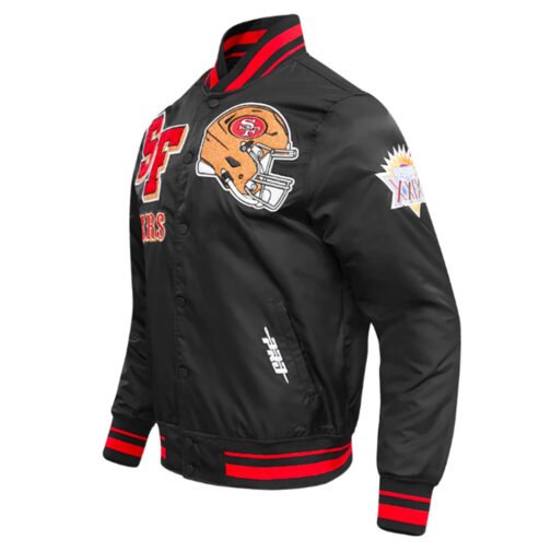 San Francisco 49ers Mashup Rib Satin Jacket - Image 3