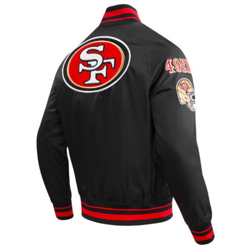 San Francisco 49ers Mashup Rib Satin Jacket - Image 4