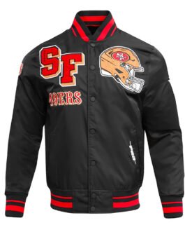 San Francisco 49ers Mashup Rib Satin Jacket