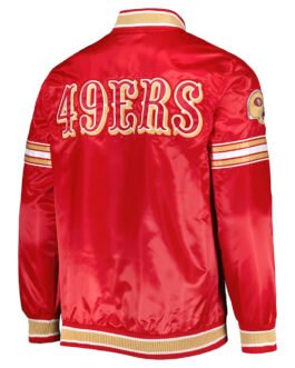 Scarlet San Francisco 49ers Midfield Satin Jacket
