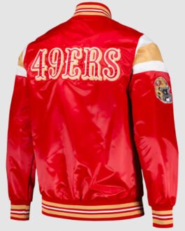 San Francisco 49ers Midweight Red Satin Jacket