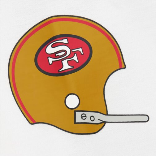 San Francisco 49ers Navy and White Fleece Varsity Jacket - Image 4