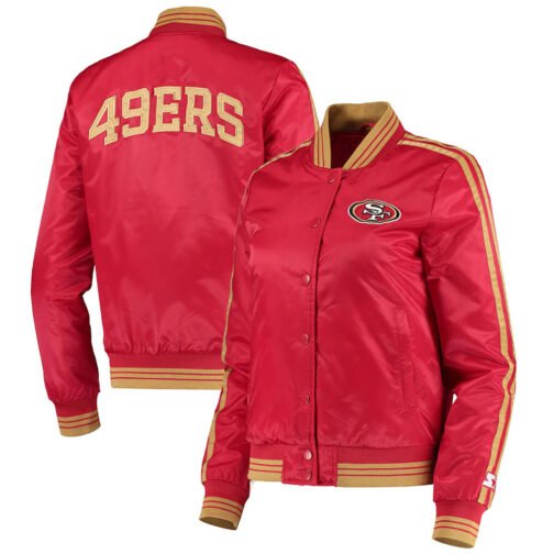 San Francisco 49ers Overtime Red Satin Jacket - Image 3