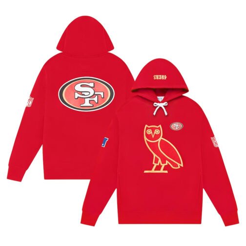 San Francisco 49ers OVO Scarlet Hoodie - Image 3