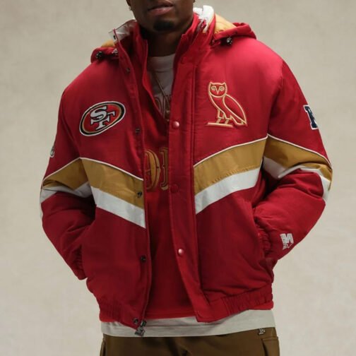 San Francisco 49ers OVO Sideline Puffer Jacket - Image 3
