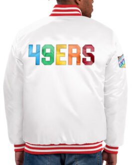 San Francisco 49ers Pride White Satin Jacket