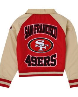 San Francisco 49ers Red and Beige Throwback Jacket