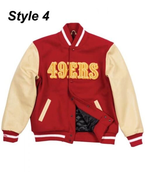 49ers SF Super Bowl Letterman Jacket - Image 3