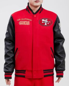 San Francisco 49ers Varsity Red and Black Jacket