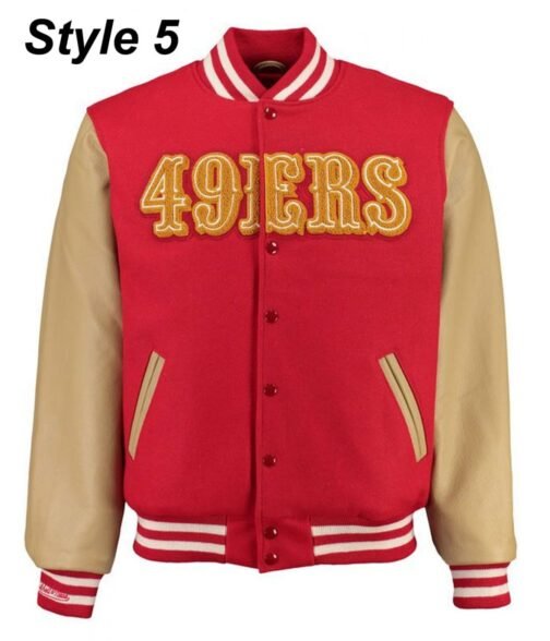 49ers SF Super Bowl Letterman Jacket - Image 4