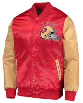 San Francisco 49ers Satin Red and Gold Jacket