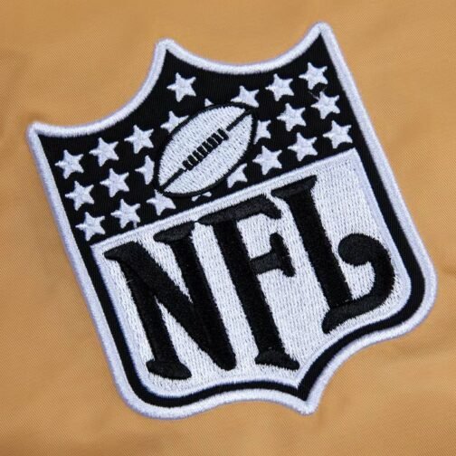 San Francisco 49ers Red and White Rib Bomber Gold Jacket - Image 5