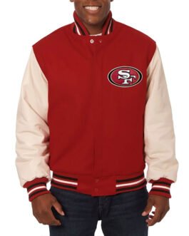 Scarlet/Cream San Francisco 49ers Varsity Jacket