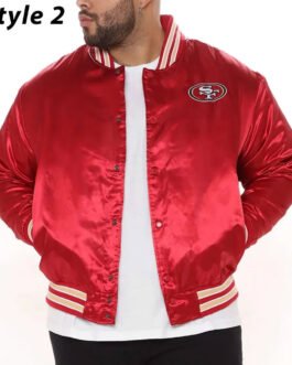 San Francisco 49ers Scarlet Satin Jacket