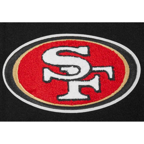 San Francisco 49ers Script Tail Classic Rib Varsity Jacket - Image 6