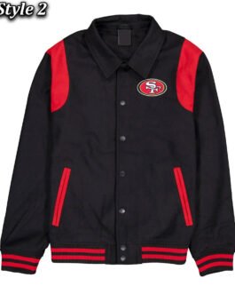 San Francisco 49ers Sport Night Teddy Varsity Jacket