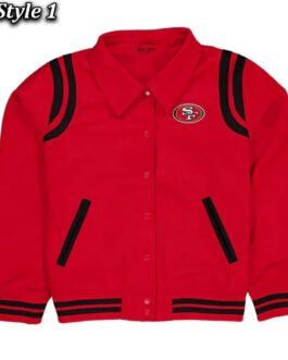 San Francisco 49ers Sport Night Teddy Varsity Jacket