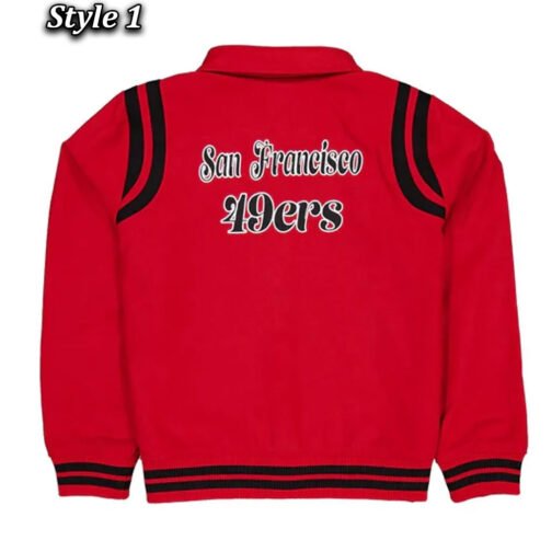 San Francisco 49ers Sport Night Teddy Varsity Jacket - Image 3