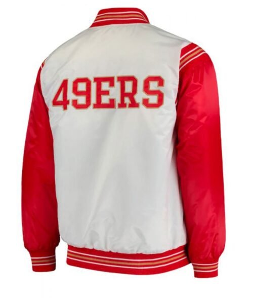 49ers San Francisco Red and White Starter Varsity Jacket - Image 2