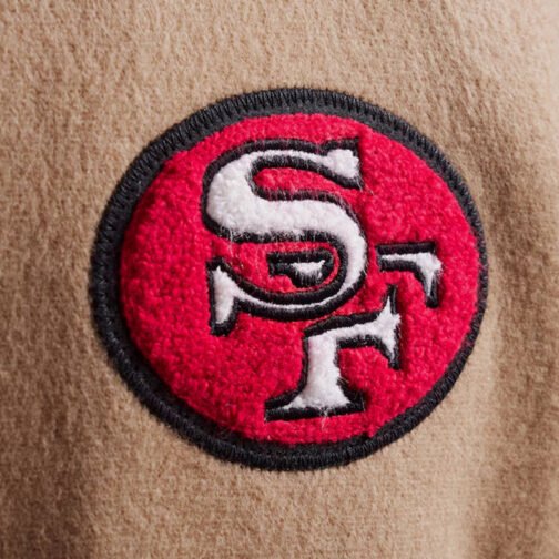 San Francisco 49ers Teddy Varsity Wool Jacket - Image 4