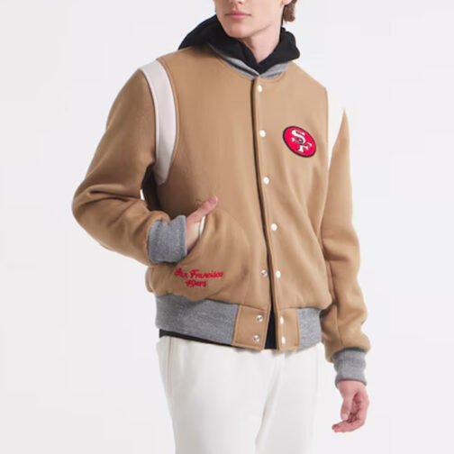 San Francisco 49ers Teddy Varsity Wool Jacket - Image 3
