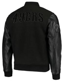 Varsity San Francisco 49ers Black Wool/Leather Jacket