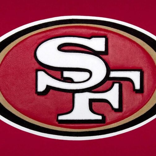 Scarlet/Cream San Francisco 49ers Varsity Jacket - Image 3