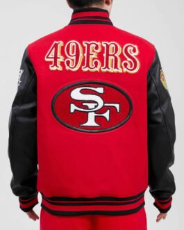 San Francisco 49ers Varsity Red and Black Jacket