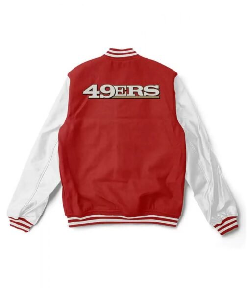 San Francisco 49ers Varsity Red/White Jacket - Image 2