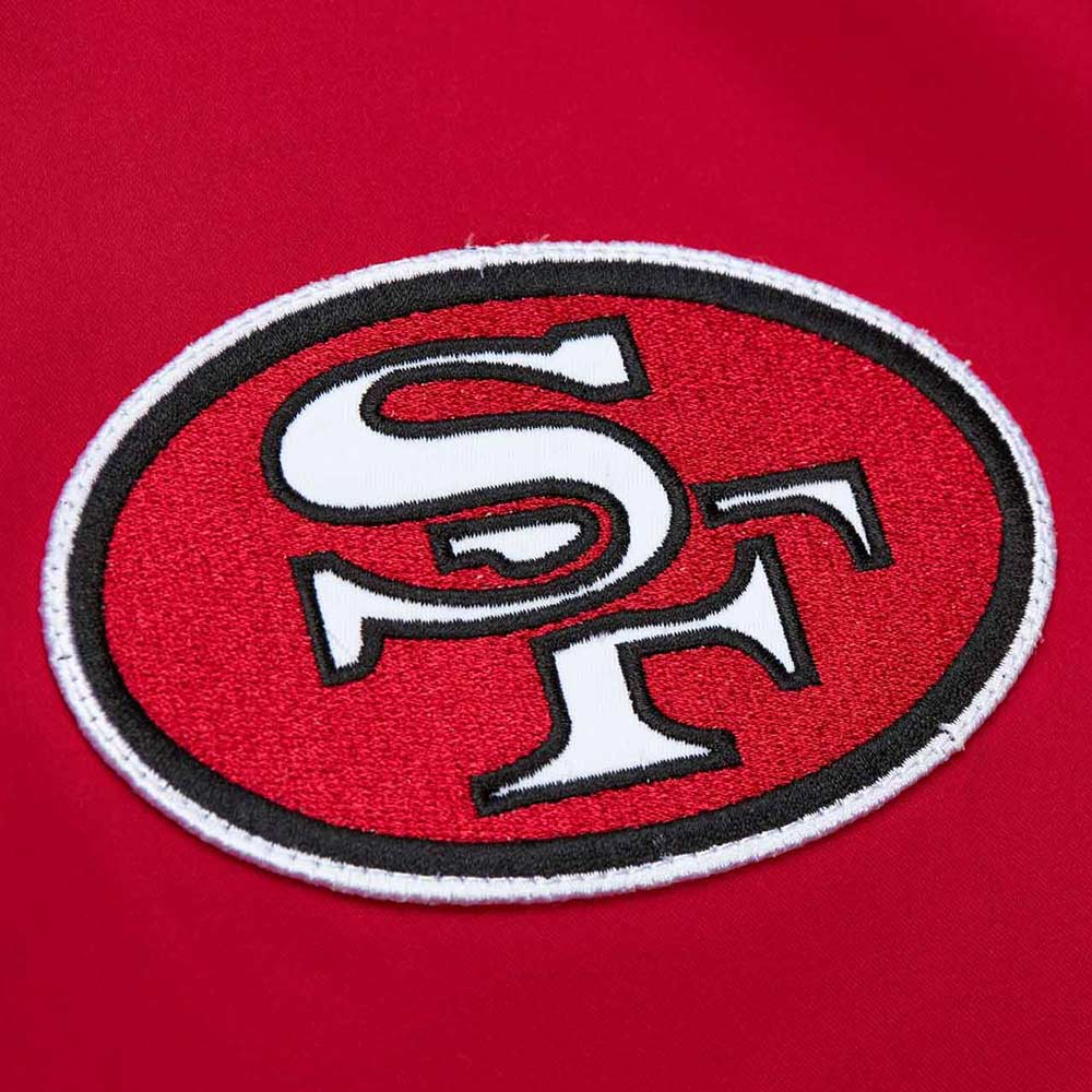 San Francisco 49ers Vintage Logo Red Lightweight Satin Jacket - Image 4