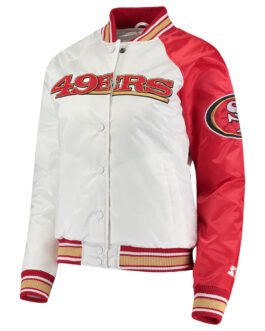 San Francisco 49ers Hometown White/Red Satin Jacket