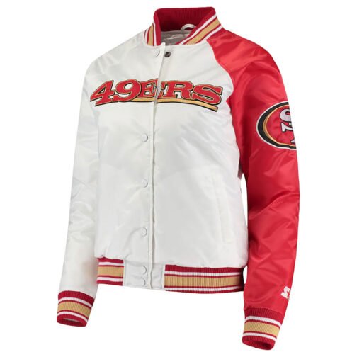 San Francisco 49ers Hometown White/Red Satin Jacket