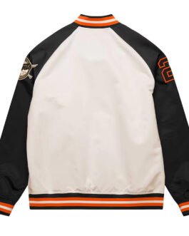 San Francisco Giants Black and Cream Lightweight Satin Jacket
