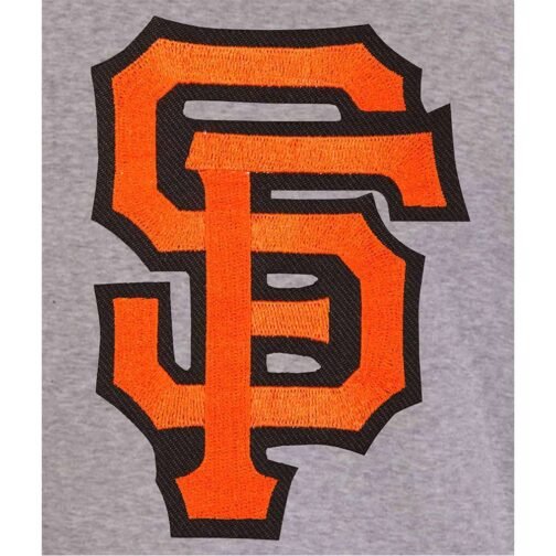 San Francisco Giants Embroidered Black and Gray Varsity Wool Jacket - Image 3